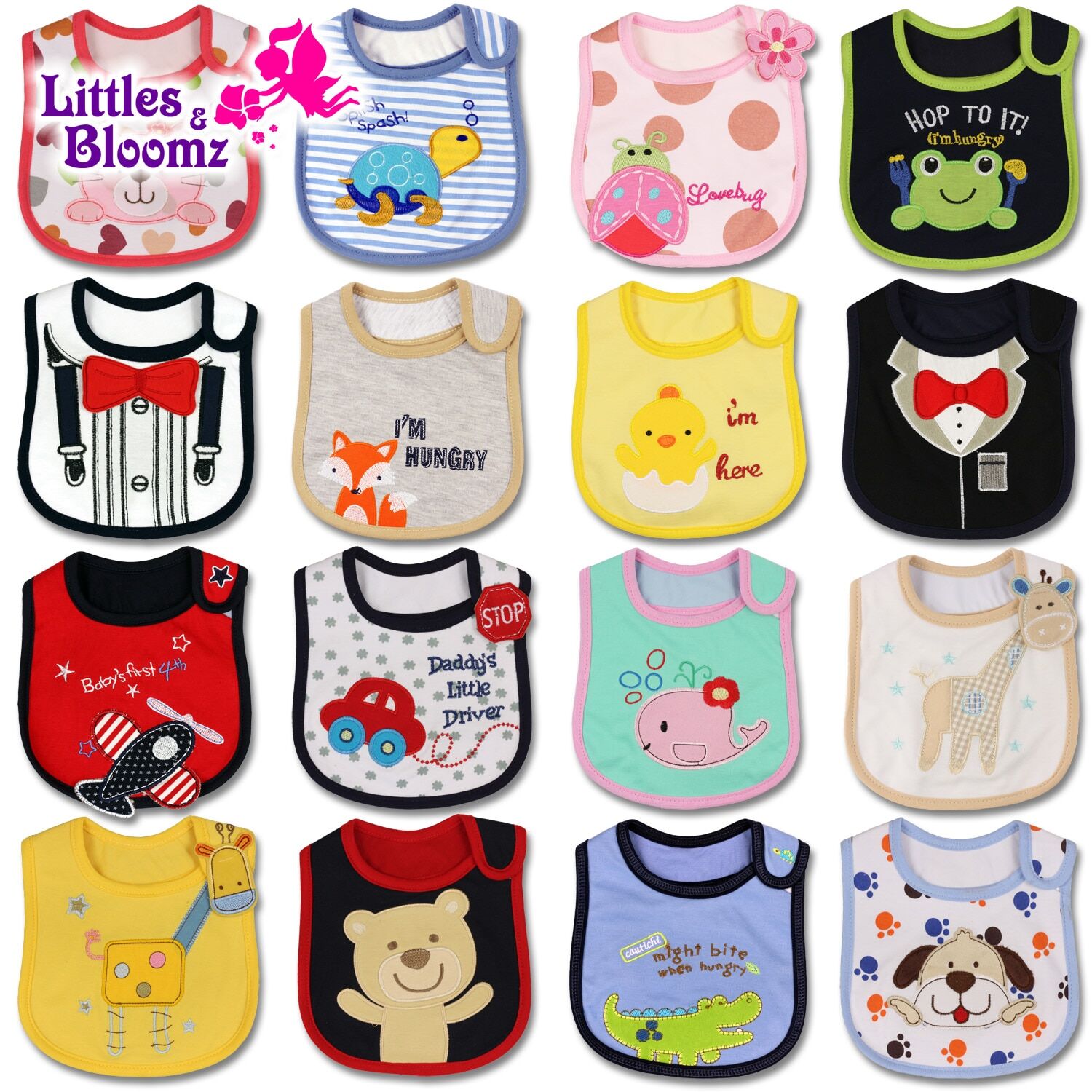 Littles-Bloomz-Baby-Girl-Boy-Feeding-Bibs-Waterproof-Apron-Cartoon-Towel-Kids-Toddler-Dinner-baberos